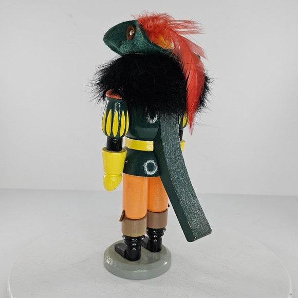 Vintage Expertic GDR Erzgebirge 9” Musketeer Wood Nutcracker Label - Picture 5 of 9